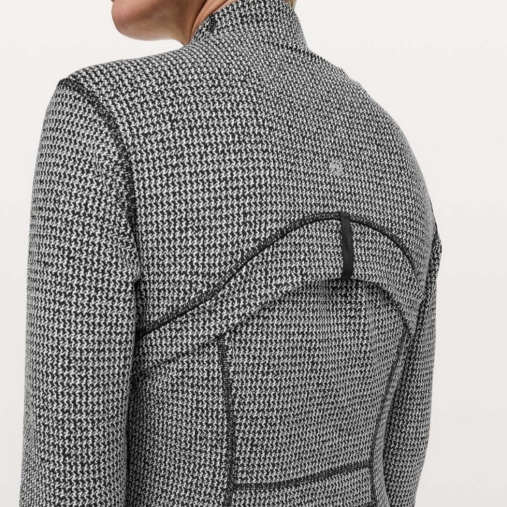 Lululemon Define Jacket In Teeny Tooth White And Black Size 10 - Picture 2 of 14